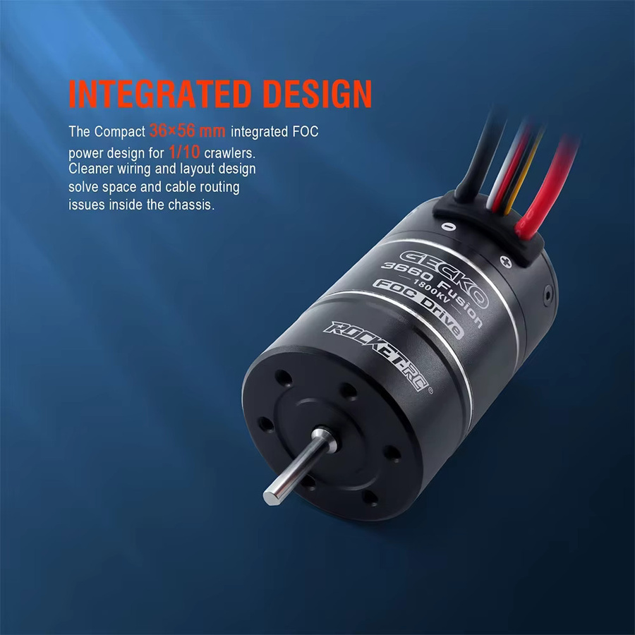 SURPASS HOBBY ROCKET-RC GECKO IP67 Wasserdichter 3660 FUSION FOC 2IN1 1800KV Motor 40A ESC Bürstenloser Sensormotor, 1:10, Zubehör - Bild 2