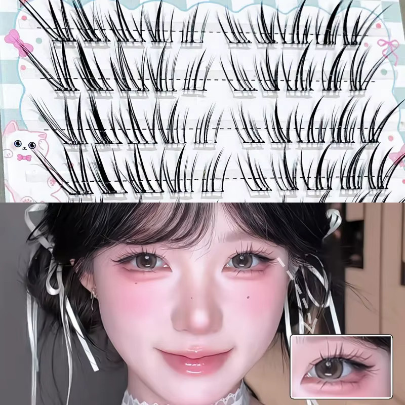 Mixiaohe Deer Cluster Lashes, C Curl, Wiederverwendbar - Bild 2