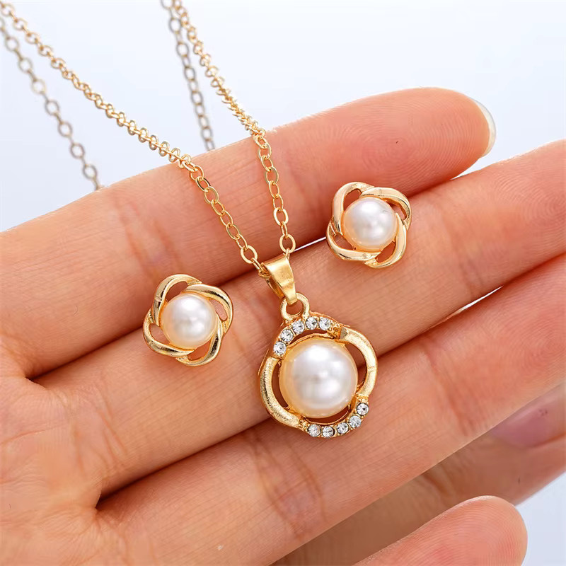 belleper Schmuck-Set, Zirkonia, Perle, Damen - Bild 3