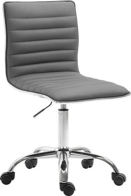 CLP Arbeitshocker Alamosa höhenverstellbar mit Rückenlehne und Kunstlederbezug, ergonomischer Rollhocker drehbar für Büro und Praxis - Bild 1