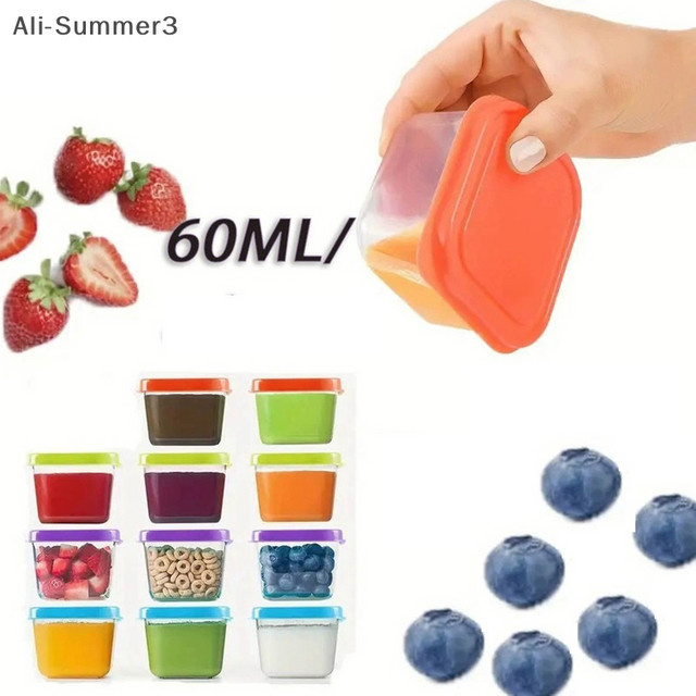 5er Set Mini Snack Organizer aus Kunststoff für Ketchup, Salat und Gewürze, tragbare Lebensmittelbehälter für die Küche - Bild 1