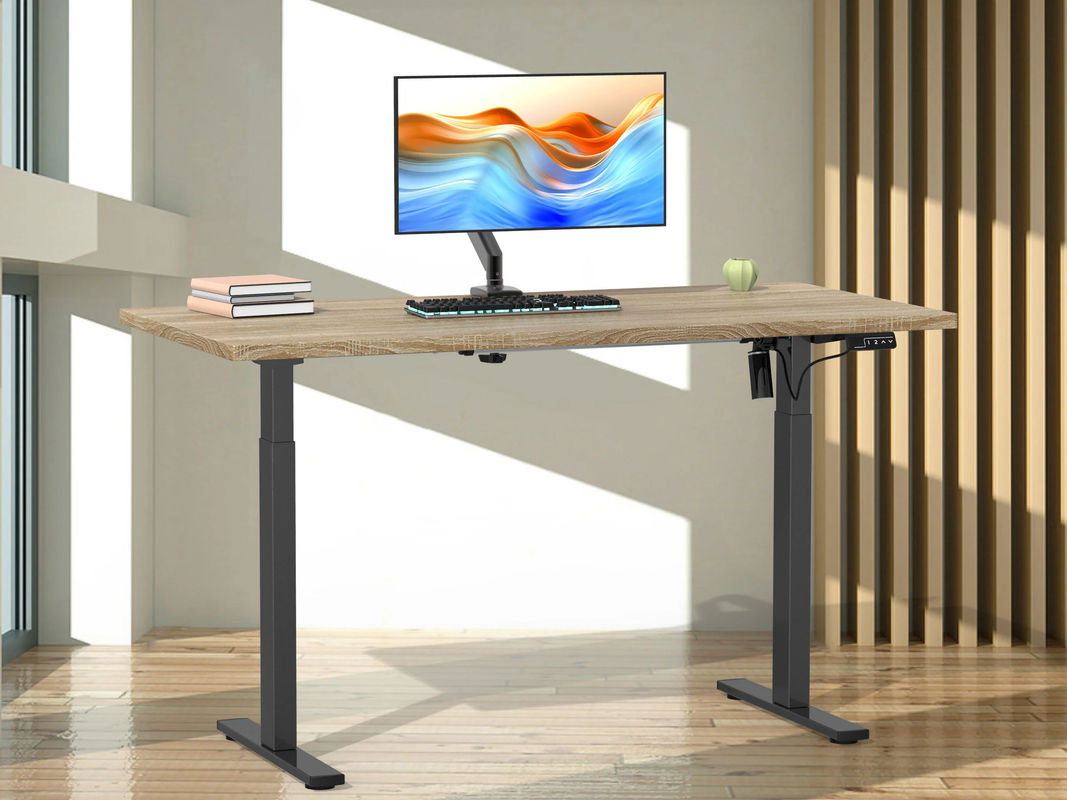 VCM Schreibtisch E-Lona höhenverstellbar in Sonoma-Eiche und Schwarz, B/T: 110 x 50 cm - Bild 2