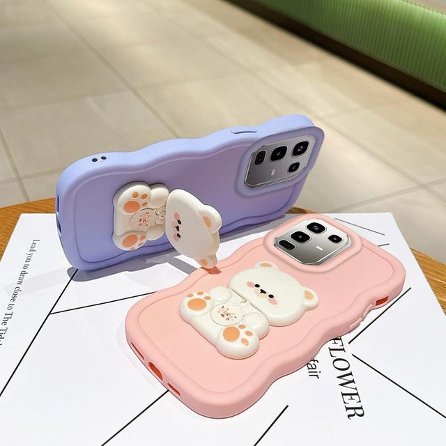 Wellenförmige Silikon Handyhülle für Infinix Note 50 Pro, 50, 40 Pro, 40S, 60i, 50i, 60, 40 in Weiß oder Lila - Bild 1