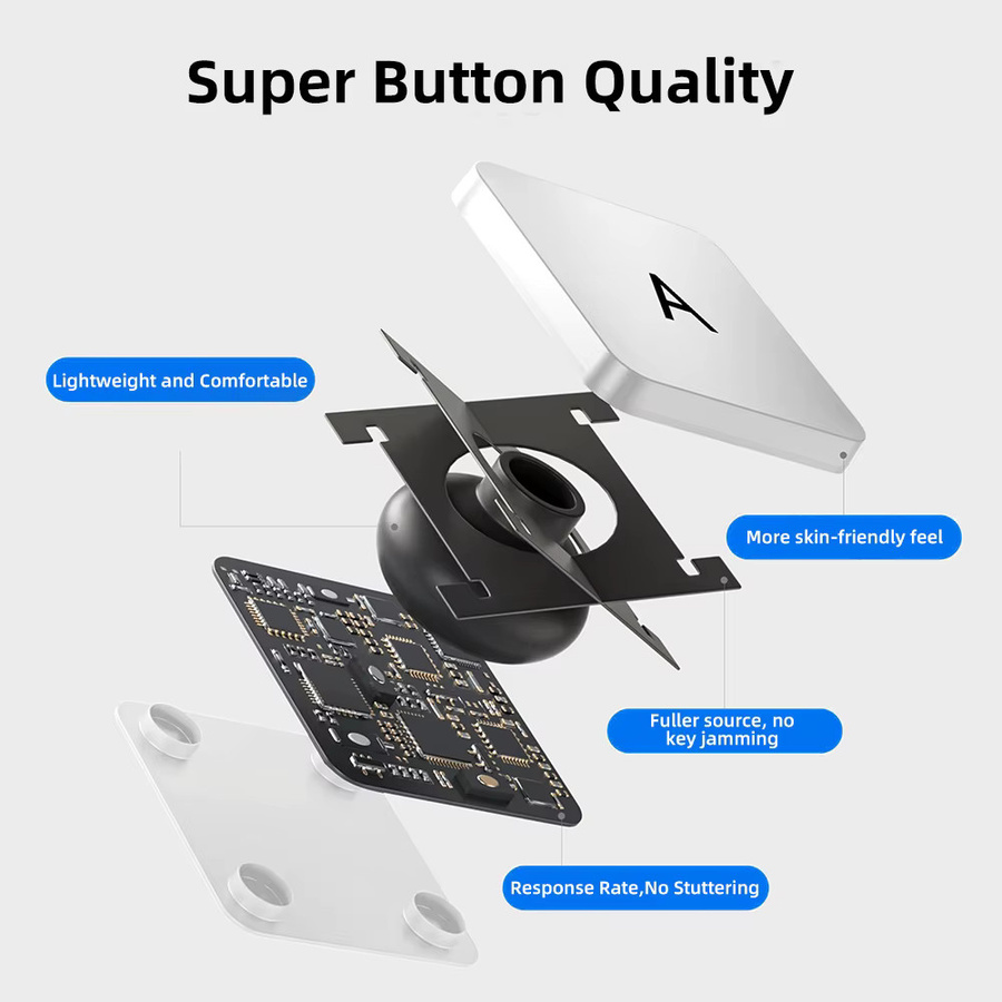 EMTRA Kabellose Tastatur mit magnetischer Hülle und Touchpanel für iPad 10. und 11. Generation, Smart Case in Weiß, Spanisches Layout - Bild 1