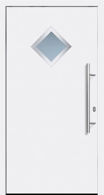 Aluminium-Haustür PANTO modern Weiß Anschlag Rechts B: 110 cm, H: 210 cm - Bild 1