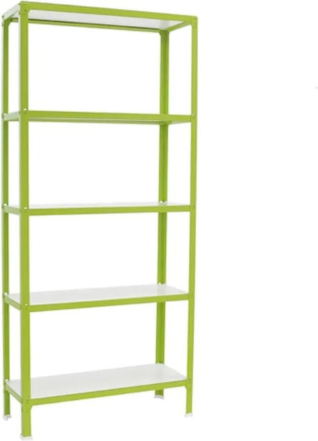 PROREGAL Wohnregal Living Koala Wood mit 5 Fachböden aus Metall in Grün/Weiß, H x B x T: 180 x 80 x 30 cm - Bild 1