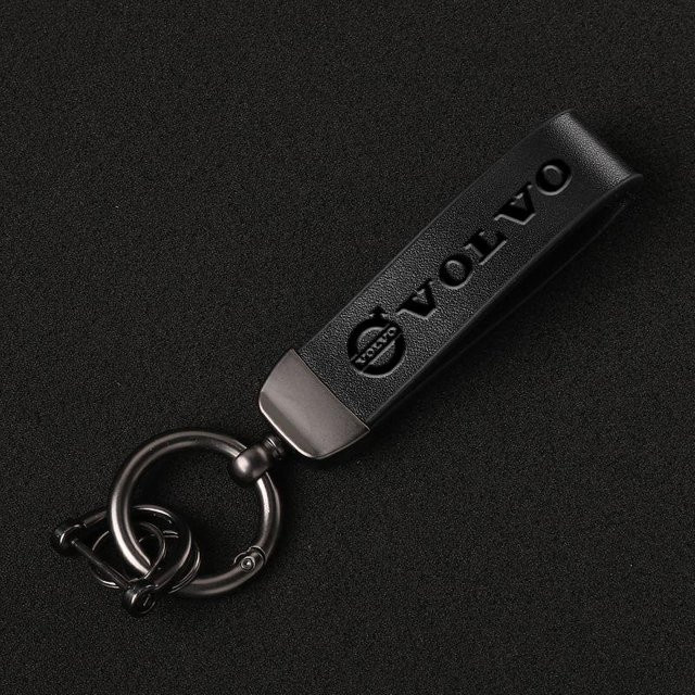 Volvo Schlüsselanhänger Leder, schwarz, Unisex - Bild 1