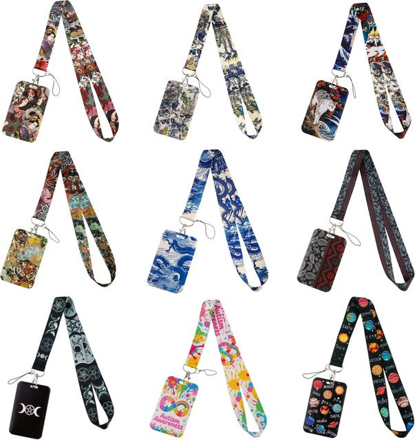 Art Dragon Ausweishalter Lanyard, Vintage Mond, Unisex - Bild 1