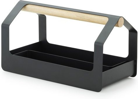 Normann Copenhagen Haus Toolbox aus Metall und Holz in Schwarz mit Griffen - Bild 1