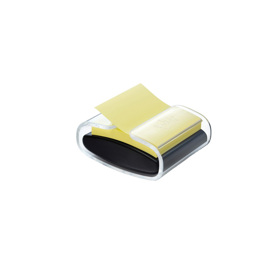Post-it Haftnotizspender für Super Sticky Z-Notes, Schwarz/Transparent, Kapazität: 90 Bl., B: 10,3 cm, T: 8,6 cm, H: 4,6 cm - Bild 2