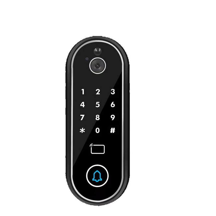 LUCKING DOOR Video-Türklingel in Schwarz mit Kamera, Gegensprechanlage, elektronischem Schlossöffner und RFID-Tastatur, Tuya App-kompatibel - Bild 7