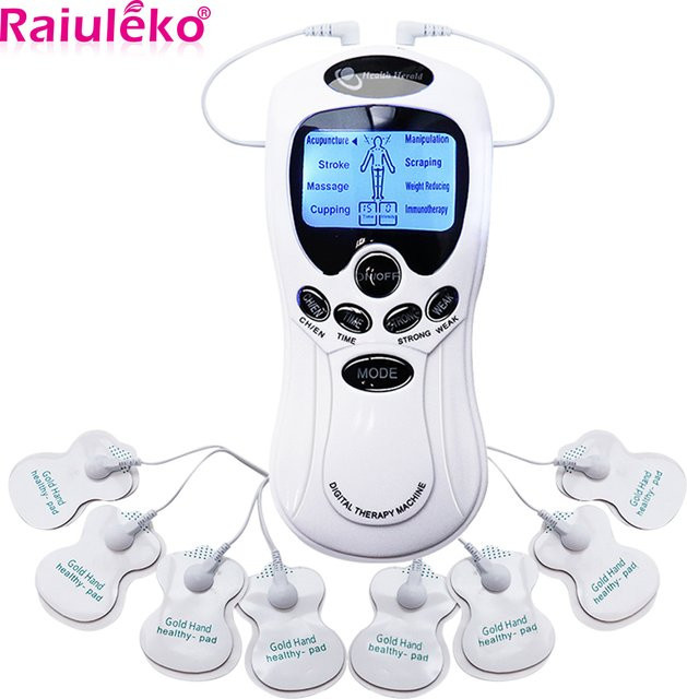 Raiuleko Elektrischer Digitaler Massage-Muskelstimulator, Weiß - Bild 1