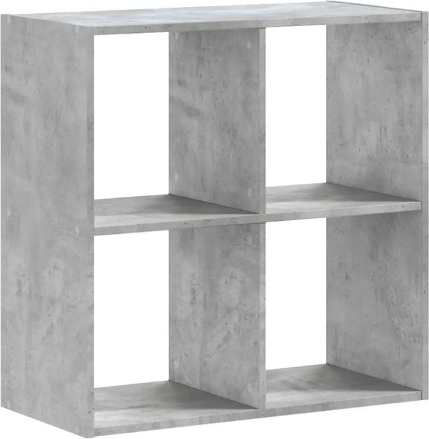 vidaXL Bücherregal in Betongrau aus Holzwerkstoff im Industrial-Design, B/H/T: 68,5 x 68,5 x 32 cm - Bild 1