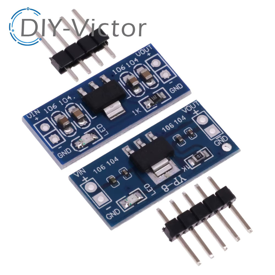 AMS1117 DC-DC Step-Down Spannungsregler Modul Blue, 3,3V oder 5V LDO Buck-Modul mit 800mA - Bild 2