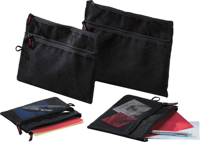 RUMOLD Mesh Bag Schwarz mit Reißverschluss aus Netzgewebe B6 Breite: 20,0 cm, Höhe: 15,0 cm - Bild 1