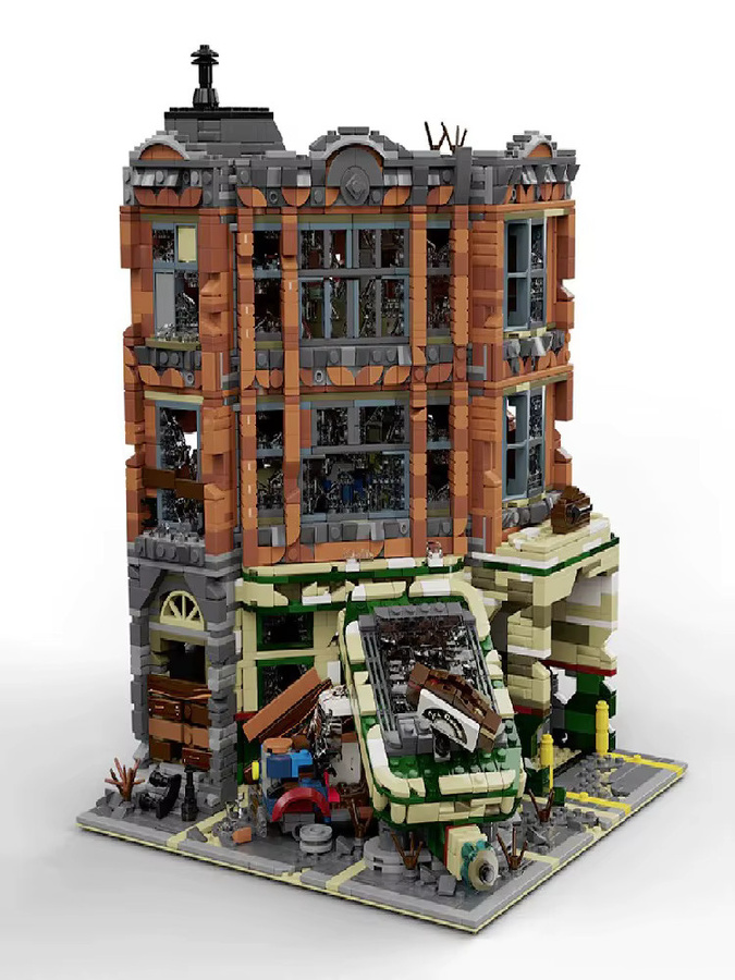 Doomsday Corner Garage Architektur-Modell aus 3325 Klemmbausteinen, Modulares Stadt-Set mit Figuren und Fahrzeugen, Mehrfarbig - Bild 4