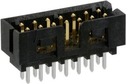 Molex Stiftleiste 702470852 in Schwarz und Gold mit 8 Polen und 2 Reihen bei einem Rastermaß von 2,54 mm - Bild 1