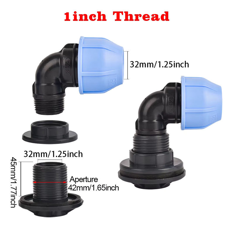 Regenfass Connect OD PE-Rohrverbinder-Adapter für Wassertanks, Aquarien und Pools, Durchmesser: 20 mm, 25 mm, 32 mm - Bild 2