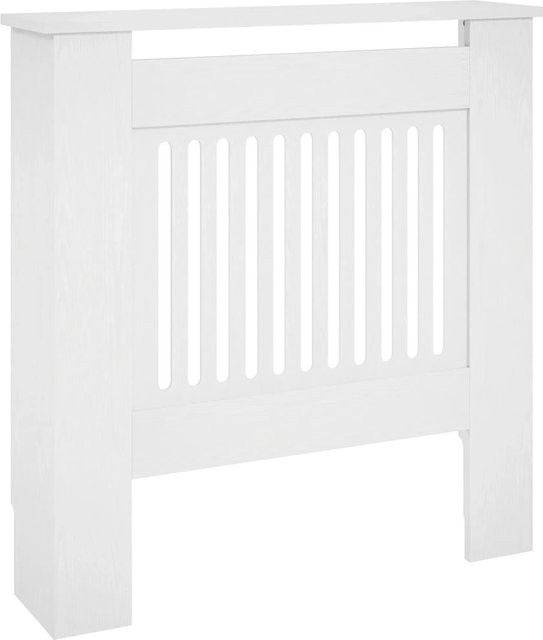 HOMCOM Heizkörperverkleidung aus Spanplatte und MDF in Weiß, modern und lackiert, B: 19 cm, H: 81 cm, T: 79 cm - Bild 1