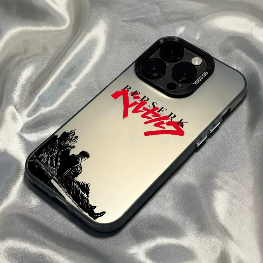 B-Berserk Designer Handyhülle für iPhone 11 bis 17 Pro Max mit Matt Laser Aurora Effekt in Weiß - Bild 4