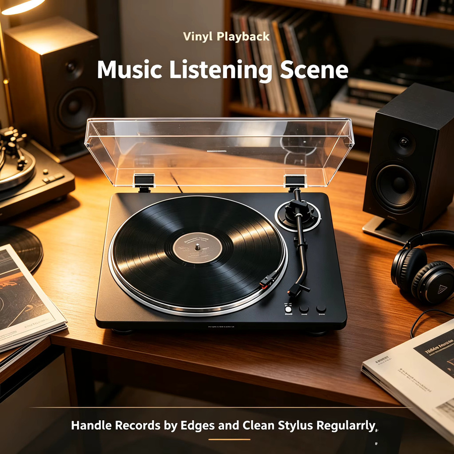 Audio-Technica AT-LP70X Automatischer Retro-Vinyl-Plattenspieler in Schwarz - Bild 3