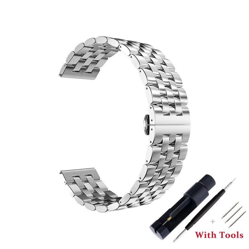 Zhangeer Uhrenarmband Edelstahl, Schmetterlingsverschluss, Unisex - Bild 3