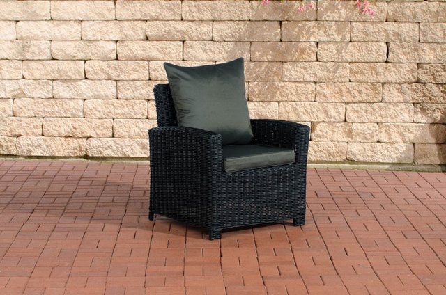TPFGarden Sessel Fino in Anthrazit und Schwarz aus Rattan und Metall - Bild 1
