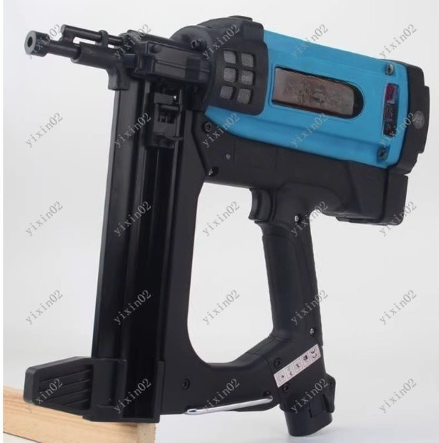 Dual-Modus Gas-Elektro-Pneumatik-Nagler in Blau für Tür, Fenster, Beton und Decke - Bild 1