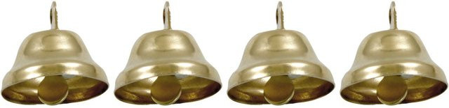 VBS Metallglöckchen in Gold für Weihnachten, 4 Stück, Durchmesser: 2,2 cm - Bild 1