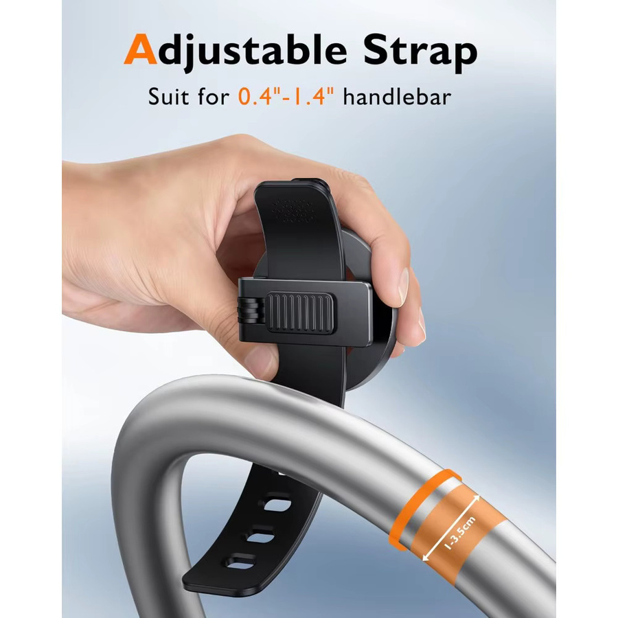 MagSafe Magnetischer Handyhalter aus Silikon in Schwarz für iPhone 12 bis iPhone 18 Serie, Verstellbarer Snap-On Handyständer für Sport, Fahrrad und Kinderwagen - Bild 3