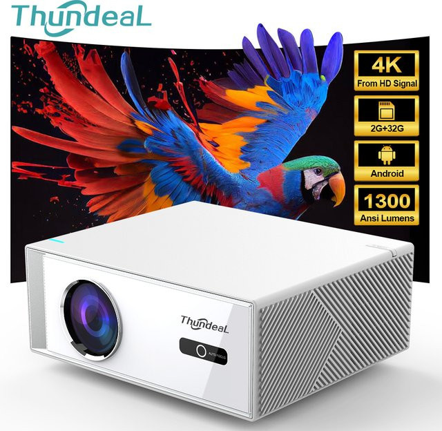 ThundeaL TD95W Full HD 1080P Projektor mit Android und WLAN in Weiß - Bild 1