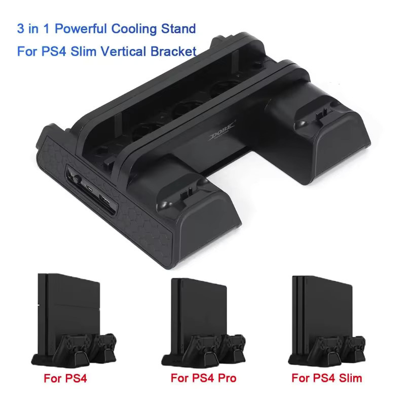 Sony Standventilator zur Kühlung für PlayStation PS4 Pro Slim und PS4 Controller in Schwarz - Bild 4