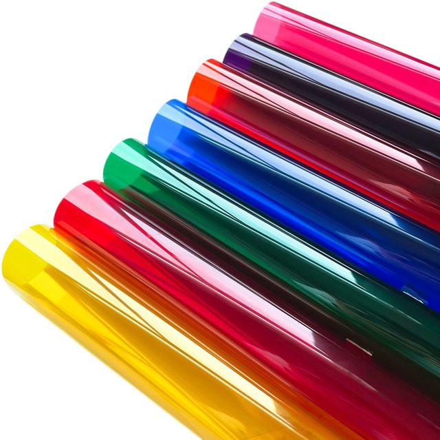 7-teiliges Set selbstklebende Fensterfolie Findohope bunt, transparente Sonnenschutzfolie aus Vinyl für DIY-Dekoration, B/H: 20 x 30 cm - Bild 1