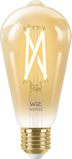 WiZ Smart LED Filamentlampe Edison E27, dimmbar, Warmweiß bis Kaltweiß, Weiß/Transparent - Bild 1