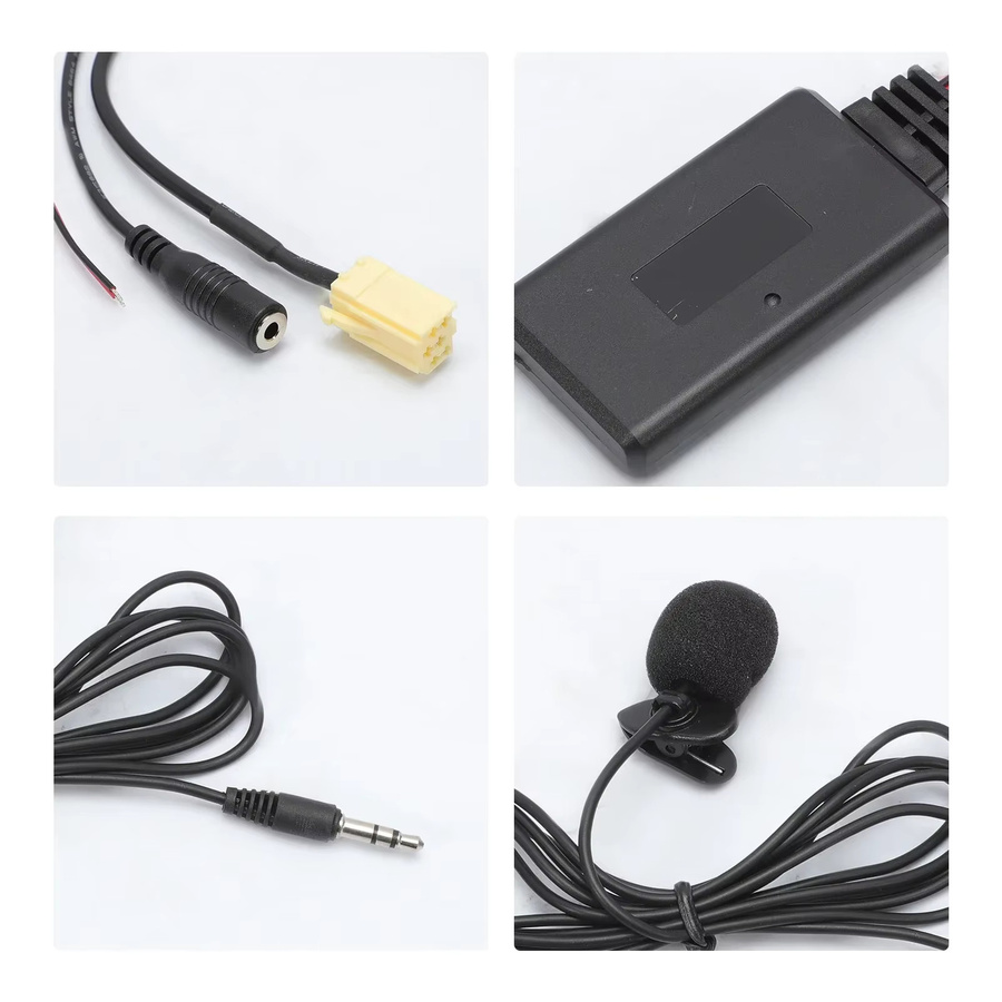 Heinrich Tung Bluetooth 5.0 Aux Adapter mit Mikrofon für Fiat 500 und Grande Punto, Schwarz, 3,5 mm Klinke - Bild 3