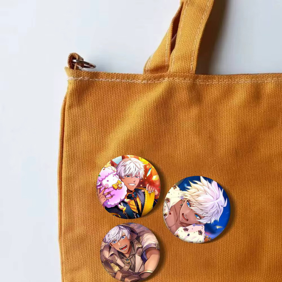 Mesuca Brosche, Anime Cartoon O-Obey Me Mammon, Emaille-Pin, rund - Bild 5