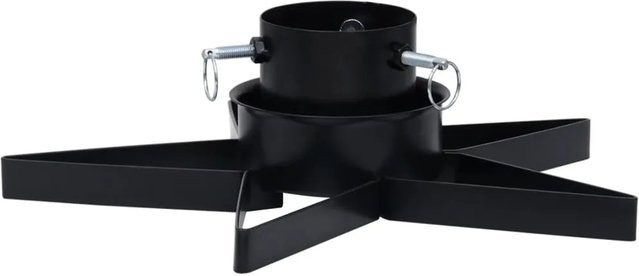 vidaXL Christbaumständer aus Metall in Schwarz, B/T/H: 47 x 47 x 13,5 cm - Bild 1