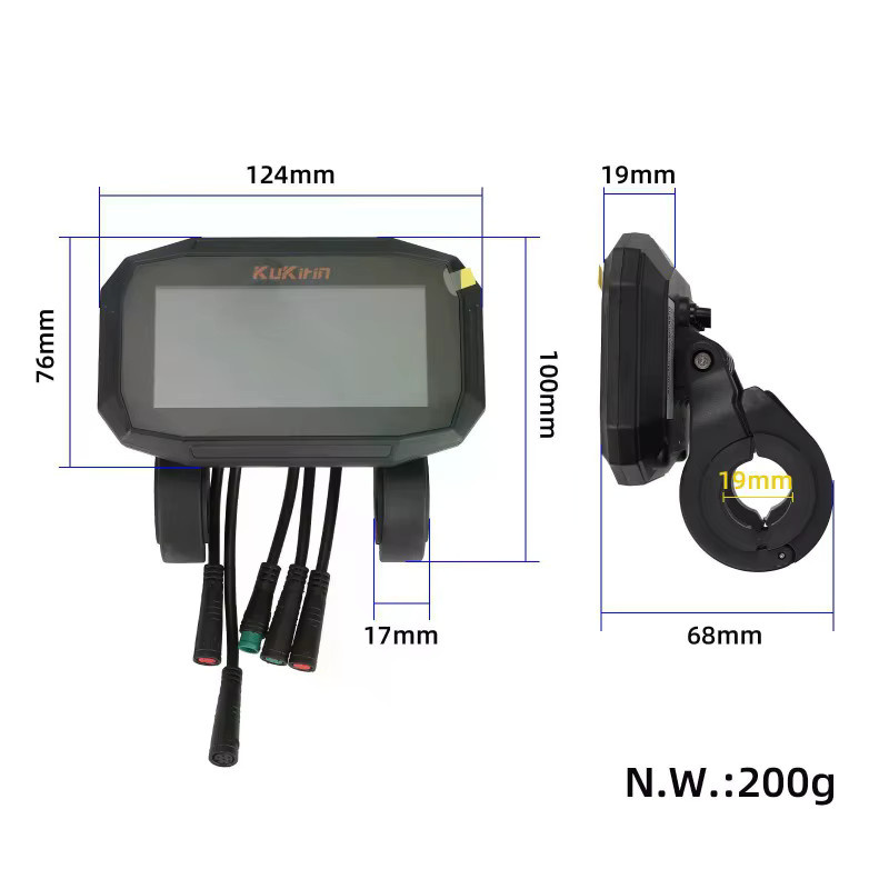 Kukirin G2 Pro Elektroroller Farb-LCD-Display Version 2025 Digitales Armaturenbrett-Steuergerät in Schwarz - Bild 2