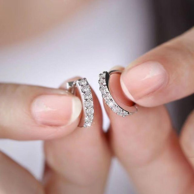 Ohrringe 925 Silber, Diamant, Zirkonia, Damen - Bild 1