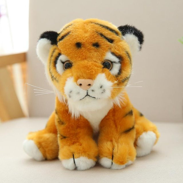 Kidsly Tigerform Plüschpuppe, Weiß Braun Orange, 15cm, ab 14 Jahren - Bild 1