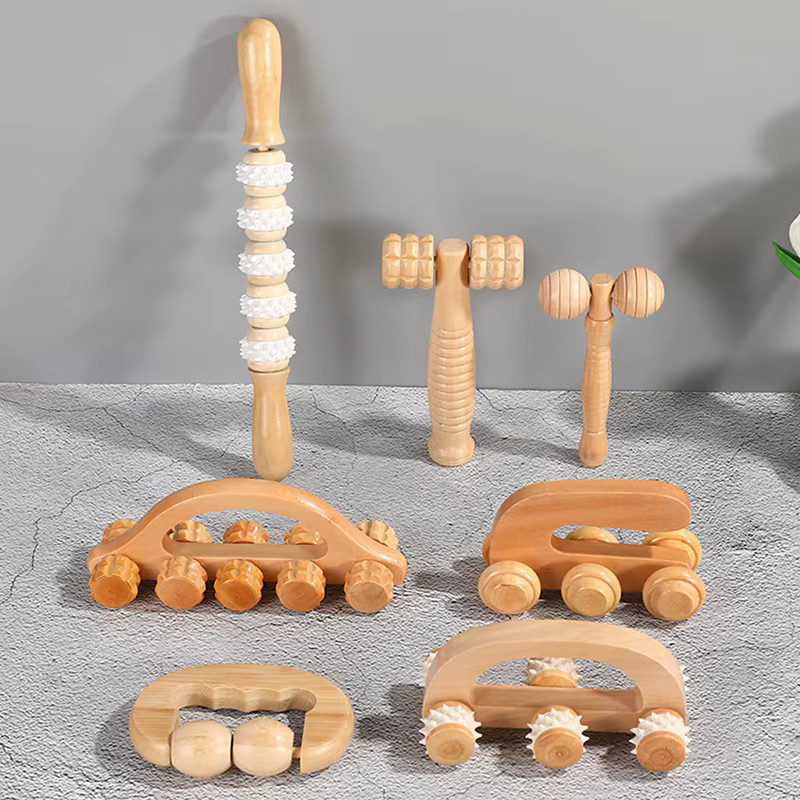 HNKMP Holz Roller Körpermassagegerät, Unisex - Bild 2