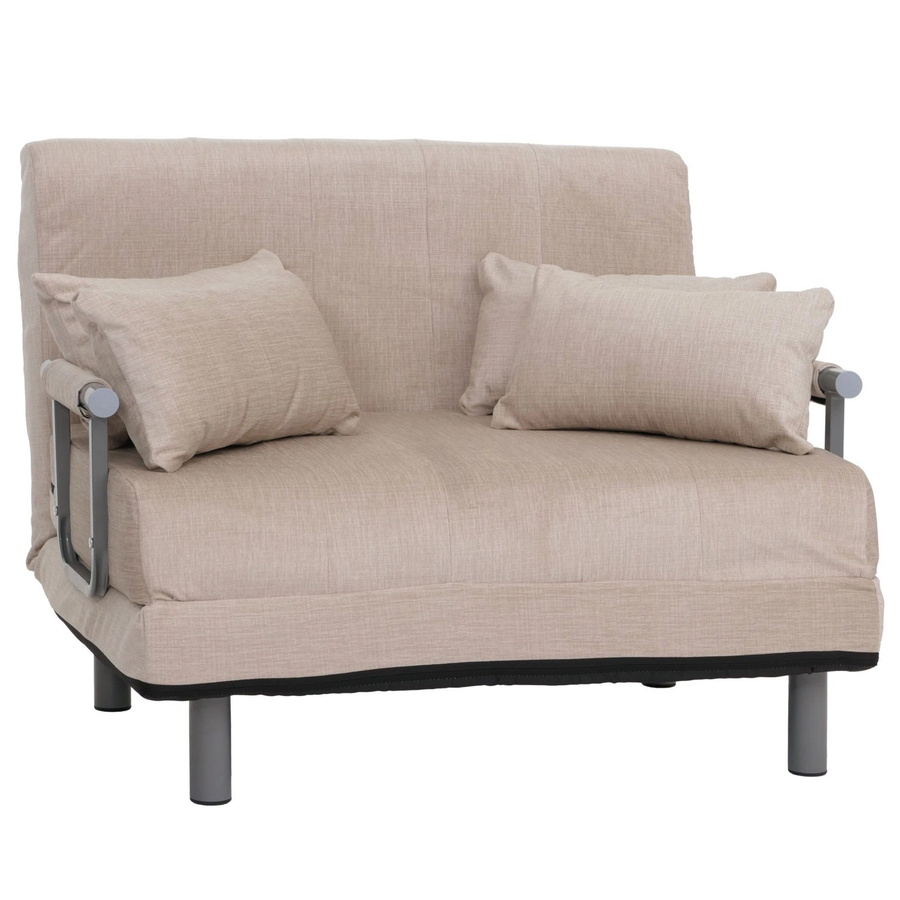 MCW Schlafsessel K29 als Schlafsofa und Gästebett aus Stoff Chenille in Beige, Liegefläche B: 100 cm, L: 190 cm - Bild 2