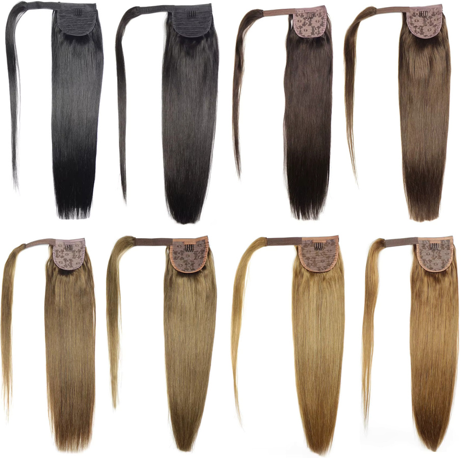 ZZHAIR Echthaarverlängerungen Clip-in, 140 g, 40,6–66 cm, glatt - Bild 4