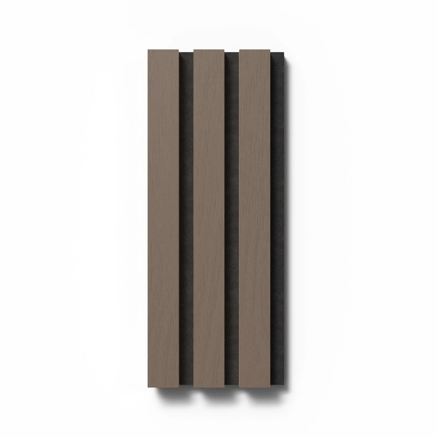 Denpanels Akustikpaneel Walnuss Braun mit schwarzem Filz im skandinavischen Stil, B/H: 29,5 x 15 cm - Bild 2