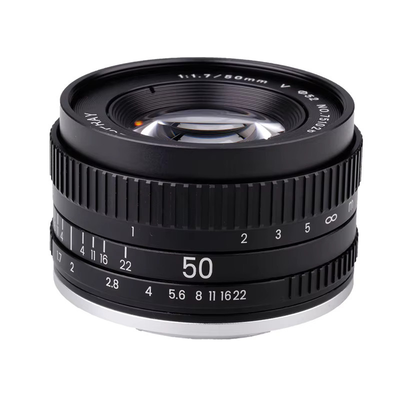 RISESPRAY 50mm F1.7 Standard-Objektiv mit großer Blendenöffnung für Vollformat, manueller Fokus, Schwarz, kompatibel mit Canon EF, Nikon F, M42 und PK SLR-Kameras - Bild 6