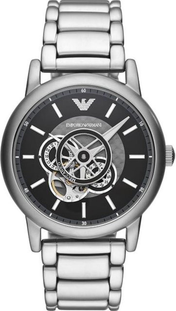 Emporio Armani Armbanduhr, Automatik, Edelstahl, Schwarz, Herren - Bild 1