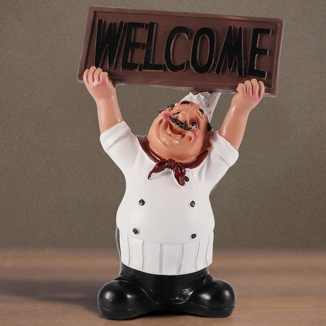 Dekorative Chef Figuren Statue aus Harz von mfySpace für Bar und Kaffee Shop - Bild 1