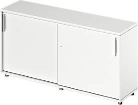 Schäfer Shop Genius Schiebetürenschrank TETRIS WOOD in Weiß, B: 160 cm, H: 80 cm, T: 42,1 cm - Bild 1