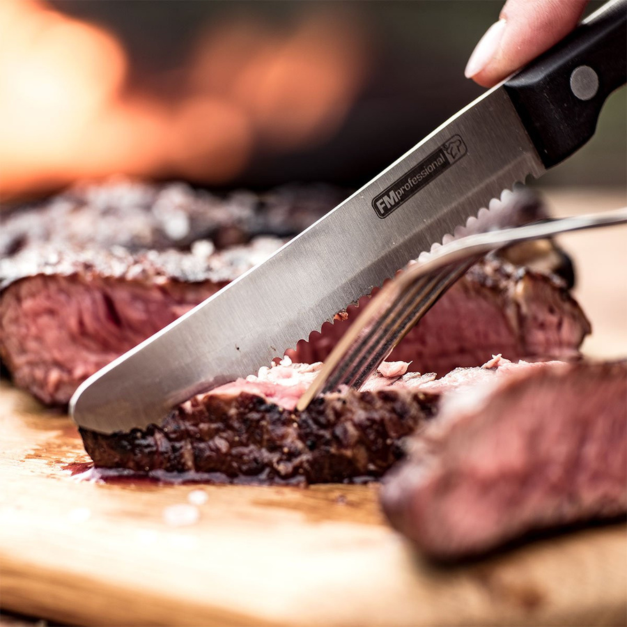 FMprofessional Steakmesser mit 10 cm Edelstahl-Klinge und Kunststoffgriff - Bild 2