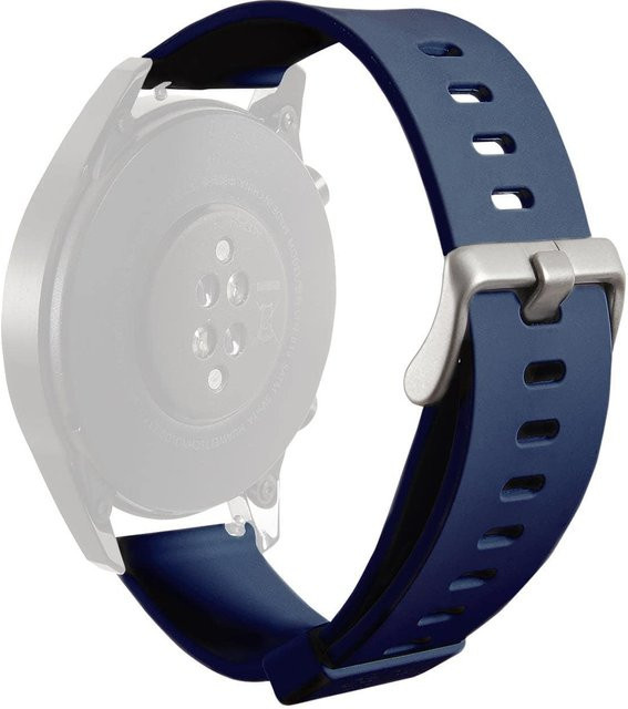 Icon Uhrenarmband Silikon, Edelstahl, 22 mm, Dunkelblau, Unisex - Bild 1